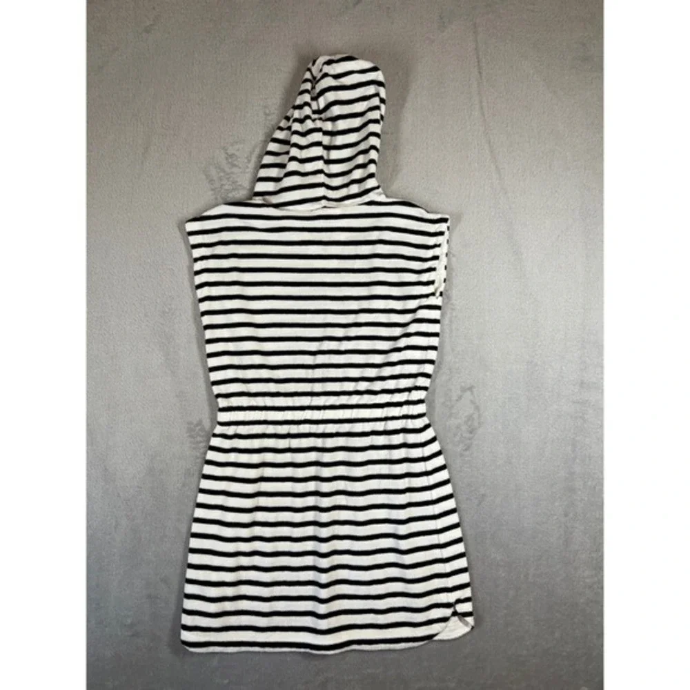 Gap Kids Girl's XL 12-13 Striped Terry Cloth Hooded Swim Cover Up Wearable Towel
